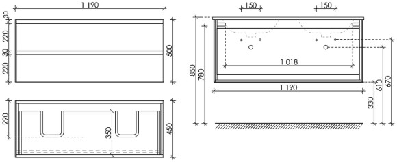 Тумба под раковину Sancos Cento 120 CN120-2KE подвесная Карпатская ель Тумба под раковину Sancos Cento 120 CN120-2KE подвесная Карпатская ель