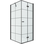 Душевой уголок New Trendy New Soleo Black 90х90 R D-0290A/D-0121B профиль Черный стекло прозрачное Душевой уголок New Trendy New Soleo Black 90х90 R D-0290A/D-0121B профиль Черный стекло прозрачное