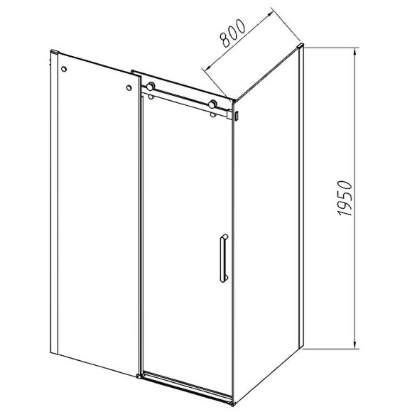 Душевой уголок Vincea Como-N 140x80 VSR-4CN8014CLB профиль Черный стекло прозрачное Душевой уголок Vincea Como-N 140x80 VSR-4CN8014CLB профиль Черный стекло прозрачное