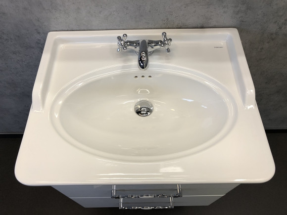 Тумба с раковиной Comforty Неаполь 65 00004148729 подвесная Белый глянец