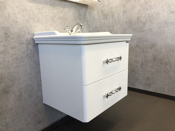 Тумба с раковиной Comforty Неаполь 65 00004148729 подвесная Белый глянец