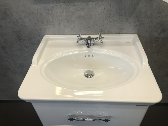 Тумба с раковиной Comforty Неаполь 65 00004148729 подвесная Белый глянец