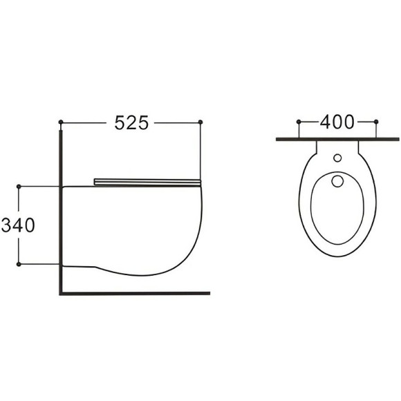Биде Aquatek Альтаир AQ1089-00 подвесное Белое