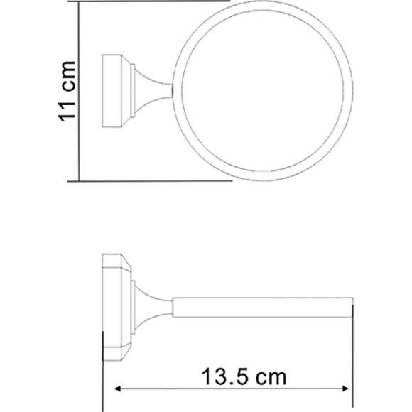 Держатель для ершика унитаза WasserKRAFT Oder K-C173 Хром