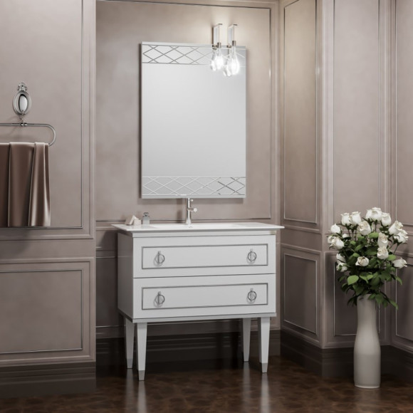 Тумба под раковину Opadiris Порто 100 Z0000013812 Белая/Хром Тумба под раковину Opadiris Порто 100 Z0000013812 Белая/Хром