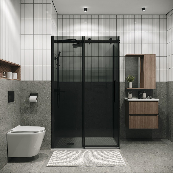 Душевой уголок Grossman Classic 130х90 120.K33.04.1390.21.10 профиль Черный матовый стекло тонированное Душевой уголок Grossman Classic 130х90 120.K33.04.1390.21.10 профиль Черный матовый стекло тонированное