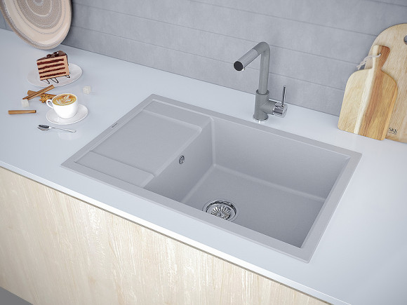 Кухонная мойка Paulmark Flugen 60 PM317850-GRM Серый металлик Кухонная мойка Paulmark Flugen 60 PM317850-GRM Серый металлик