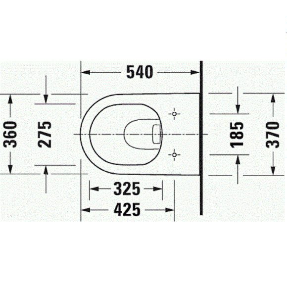 Унитаз Duravit D-Neo 2577090000 подвесной без сиденья Унитаз Duravit D-Neo 2577090000 подвесной без сиденья