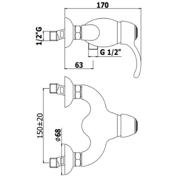 Смеситель для душа Paffoni Flavia FA168CR Хром