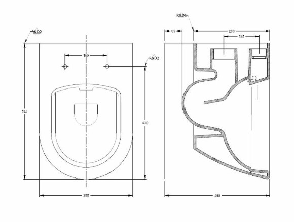 Унитаз Serel Sapphire SP26SL подвесной с сиденьем Микролифт