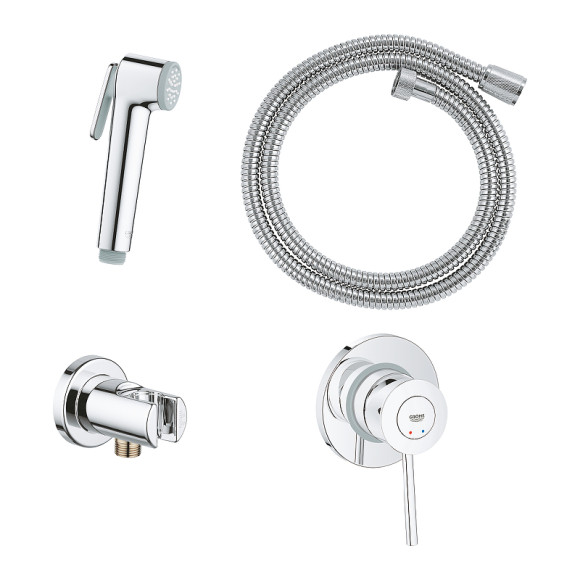 Гигиенический душ со смесителем Grohe BauClassic 124434 Хром