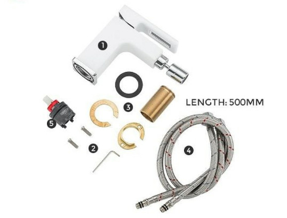 Смеситель для биде Gappo G17-8 G5017-8 Белый Хром Смеситель для биде Gappo G17-8 G5017-8 Белый Хром