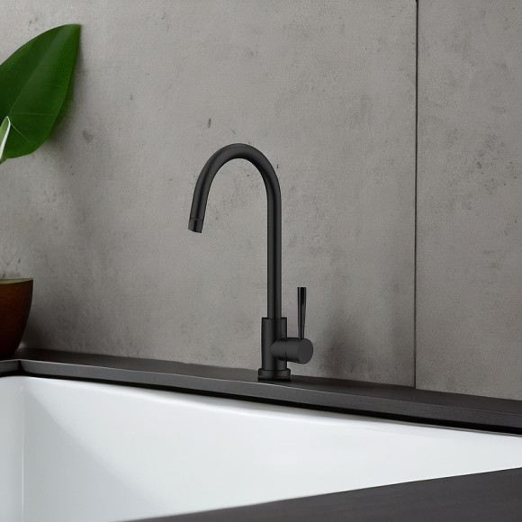 Смеситель для кухни Raiber Graceful RPB-012 Черный матовый Смеситель для кухни Raiber Graceful RPB-012 Черный матовый