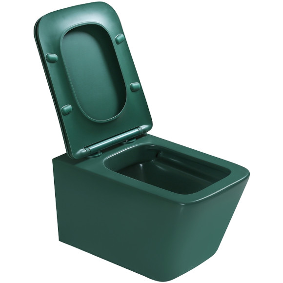Унитаз SantiLine SL-5007G подвесной Зеленый матовый с сиденьем Микролифт