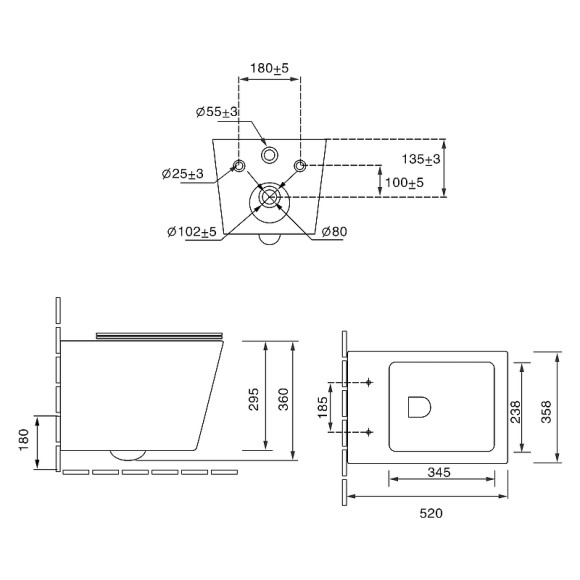 Унитаз SantiLine SL-5007G подвесной Зеленый матовый с сиденьем Микролифт