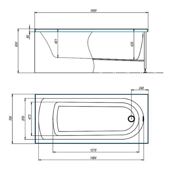 Акриловая ванна Timo Mika 160x70 MIKA1670 без гидромассажа Акриловая ванна Timo Mika 160x70 MIKA1670 без гидромассажа
