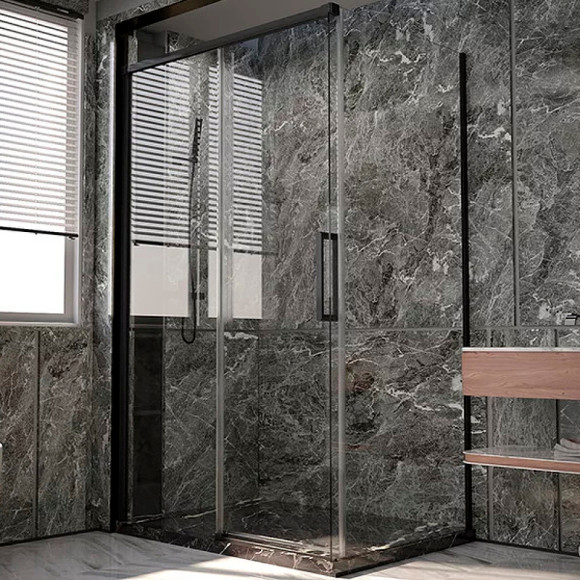 Душевая стенка Veconi Premium Trento SP-40B 90 SP40-B-90-01-C4 профиль Черный матовый стекло прозрачное Душевая стенка Veconi Premium Trento SP-40B 90 SP40-B-90-01-C4 профиль Черный матовый стекло прозрачное