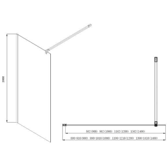 Душевая перегородка Aquatek 140 AQ WIW 14020CH профиль Хром стекло прозрачное Душевая перегородка Aquatek 140 AQ WIW 14020CH профиль Хром стекло прозрачное