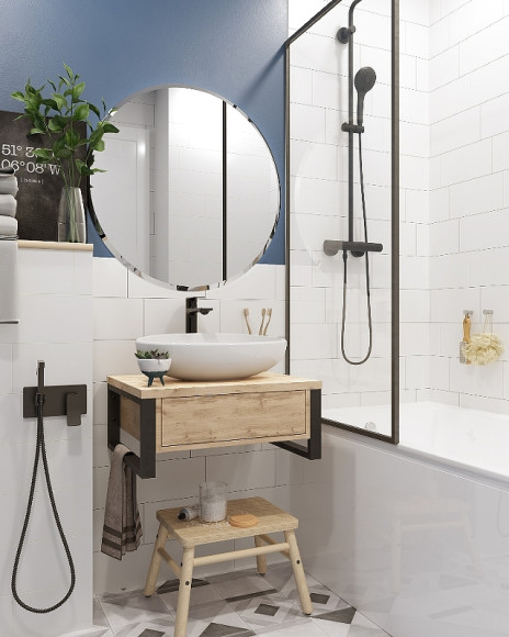 Тумба под раковину 1MarKa Grunge Loft 60П Ц0000001580 подвесная Дуб вотан