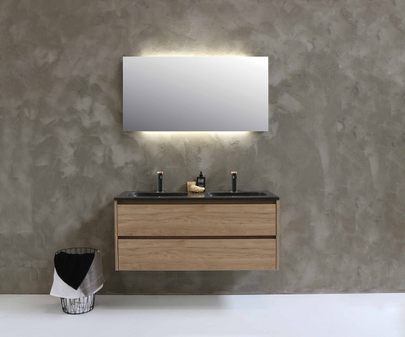 Смеситель для раковины GPD Gildo MLB165-S-R Черный матовый Розовое золото