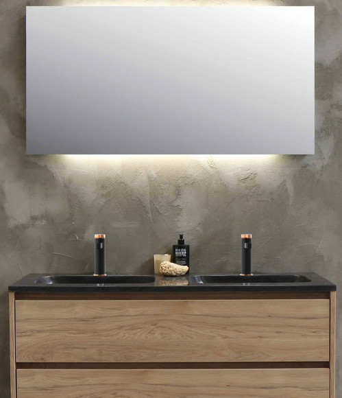 Смеситель для раковины GPD Gildo MLB165-S-R Черный матовый Розовое золото