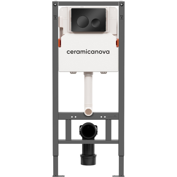 Инсталляция Ceramicanova Balance CN121001MB для унитаза с Черной матовой клавишей смыва Инсталляция Ceramicanova Balance CN121001MB для унитаза с Черной матовой клавишей смыва