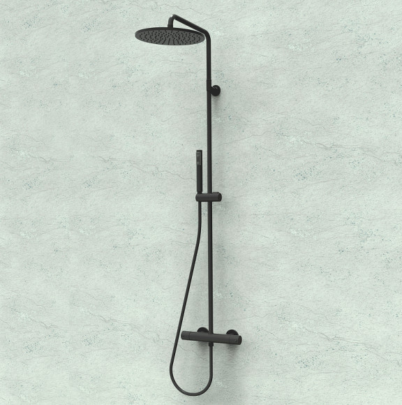 Душевая система Bossini Cosmo L10095.073 Черная матовая Душевая система Bossini Cosmo L10095.073 Черная матовая