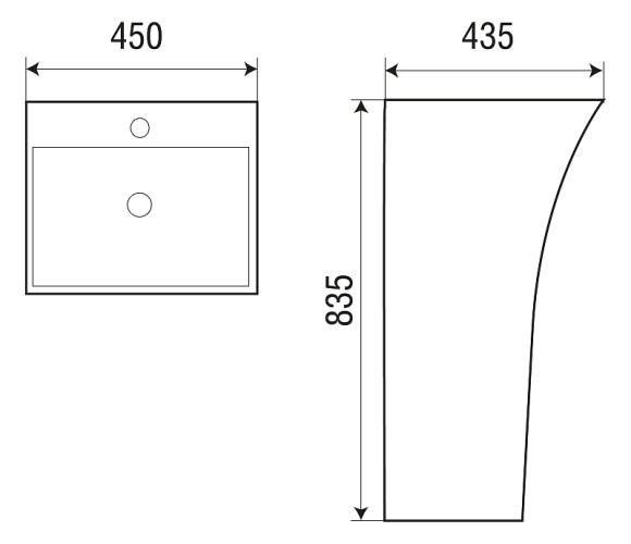 Раковина WeltWasser Leerbach 4543 GL-WT 45 10000005492 Белый глянец Раковина WeltWasser Leerbach 4543 GL-WT 45 10000005492 Белый глянец