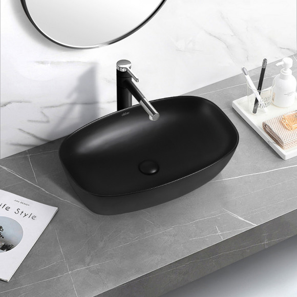 Раковина-чаша Abber Rechteck 60 AC2206MB Черная матовая Раковина-чаша Abber Rechteck 60 AC2206MB Черная матовая