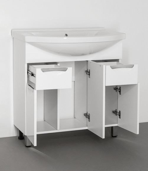 Тумба под раковину Style Line Жасмин 80 Белый глянец Тумба под раковину Style Line Жасмин 80 Белый глянец