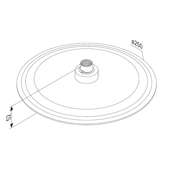 Верхний душ Damixa Scandinavian Pure 936050300 Черный матовый