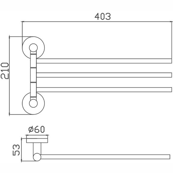 Полотенцедержатель Haiba HB8313 поворотный Нержавеющая сталь Полотенцедержатель Haiba HB8313 поворотный Нержавеющая сталь
