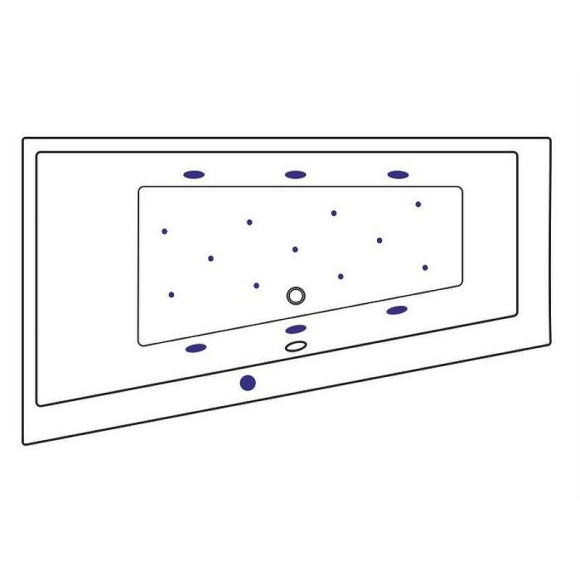 Акриловая ванна Excellent Sfera Slim 170x100 L WAEX.SFL17S.RELAX.BR с гидромассажем Акриловая ванна Excellent Sfera Slim 170x100 L WAEX.SFL17S.RELAX.BR с гидромассажем