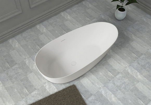 Ванна из искусственного камня Abber Stein 160x75 AS9611-1.6 без гидромассажа