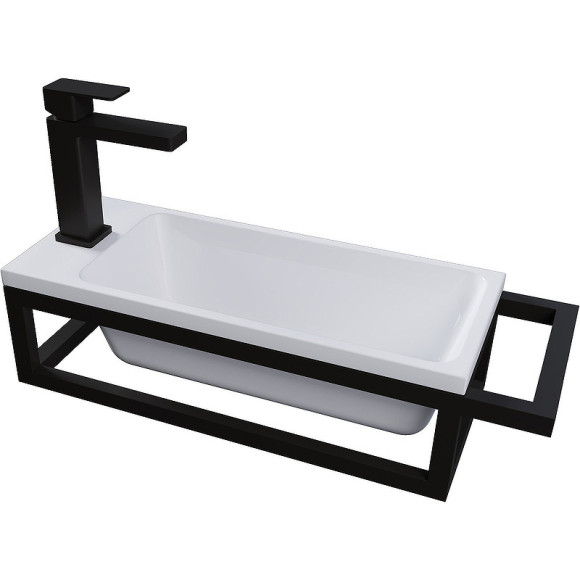 Консоль для раковины Grossman Метрис 50 R 105002 Черный Консоль для раковины Grossman Метрис 50 R 105002 Черный