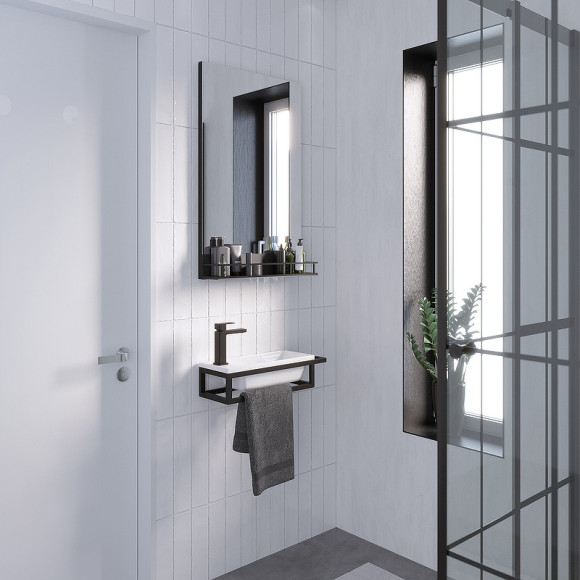 Консоль для раковины Grossman Метрис 50 R 105002 Черный Консоль для раковины Grossman Метрис 50 R 105002 Черный