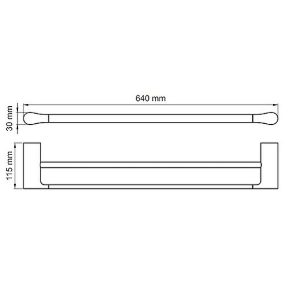 Полотенцедержатель WasserKRAFT Aisch K-5940 двойной Золото матовое