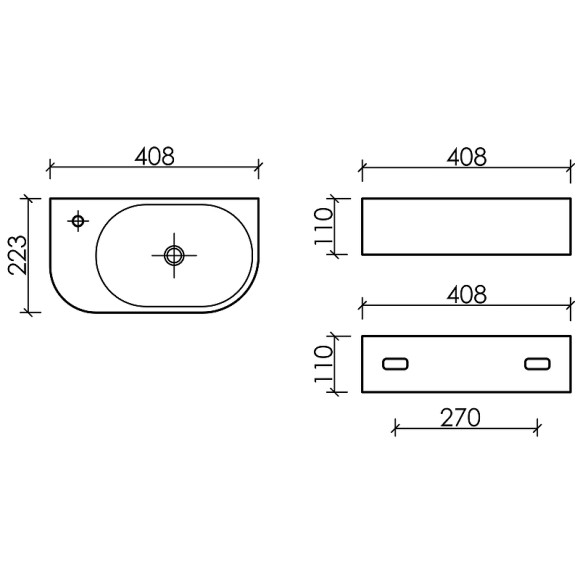 Раковина Ceramicanova Element 41 R CN6066R Белая Раковина Ceramicanova Element 41 R CN6066R Белая