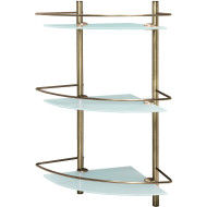 Стеклянная полка WasserKRAFT Exter K-3533 угловая Светлая бронза