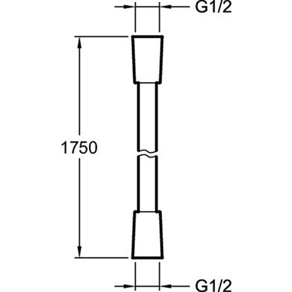 Душевой шланг Jacob Delafon Nouvelle Vague E24519-BLV Черный матовый
