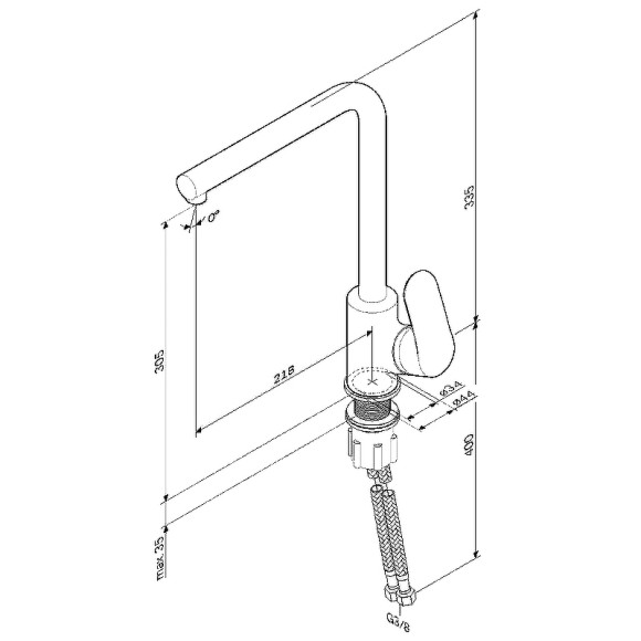 Смеситель для кухни AM.PM Like F8005000 Хром Смеситель для кухни AM.PM Like F8005000 Хром