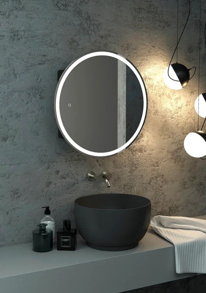 Зеркальный шкаф Континент Torneo Black LED 70 МВК084 с подсветкой Черный Зеркальный шкаф Континент Torneo Black LED 70 МВК084 с подсветкой Черный