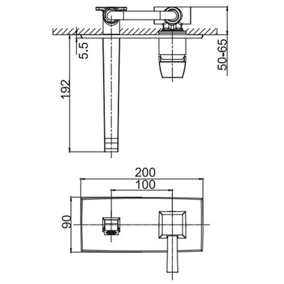 Смеситель для раковины Caprigo Diamante 50-027-crm Хром