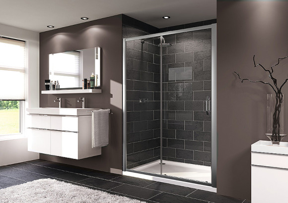 Дверь в нишу Huppe Serie X1 140 140404.069.321 (120404.069.321) профиль Хром стекло прозрачное