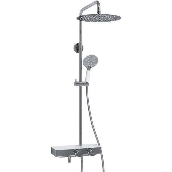 Душевая система WasserKRAFT A113.116.058.CH Thermo с термостатом Хром Белая