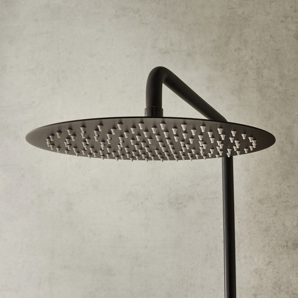 Душевая система Jacob Delafon Metro E26589-BL с термостатом Черная матовая