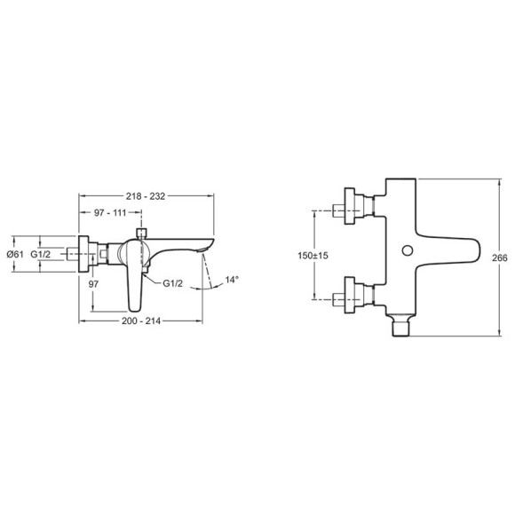 Смеситель для ванны Jacob Delafon Aleo+ E72319-CP Хром