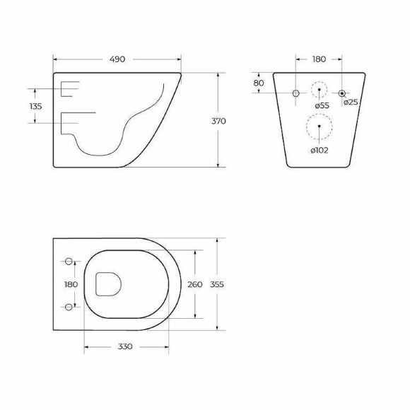 Унитаз BelBagno Sfera-R BB046CHR подвесной без сиденья Унитаз BelBagno Sfera-R BB046CHR подвесной без сиденья