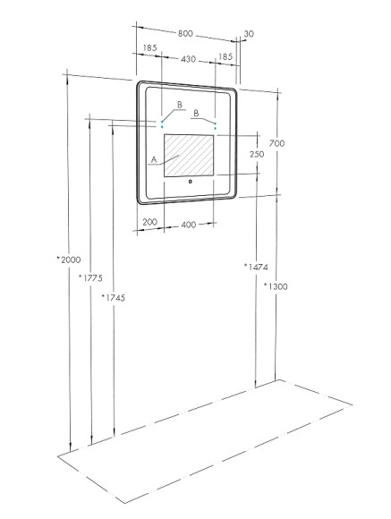 Зеркало Aquaton Соул 80 1A252702SU010 с подсветкой с сенсорным выключателем с антизапотеванием