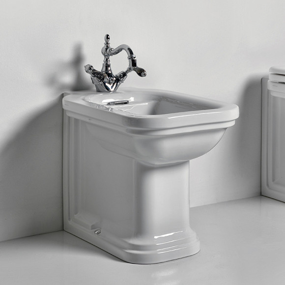 Биде Kerasan Waldorf 4121K1bi/cr*1 Белое Биде Kerasan Waldorf 4121K1bi/cr*1 Белое